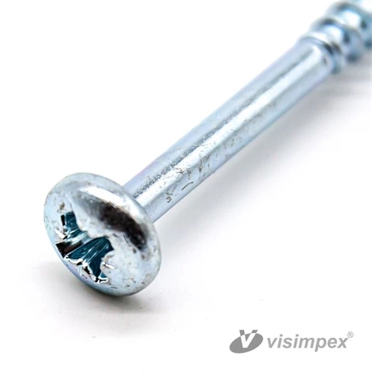 D-fejű faforgácslap csavar PZ, horganyzott