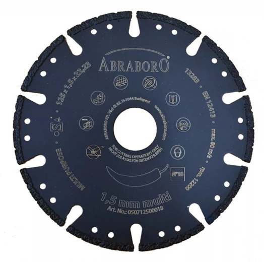 Gyémánt vágókorong multi 125x1,5x22,23 (ABR) Gyémánt vágókorong multi 125x1,5x22,23 (ABR)