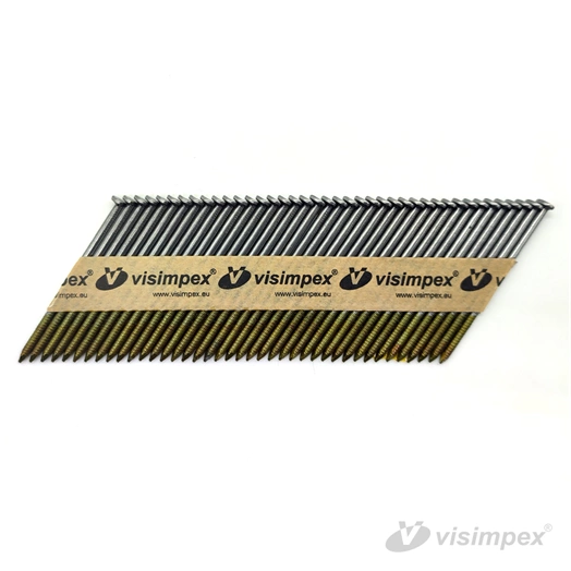 Gyűrűs papír-síktáras D-fejű szeg 34°