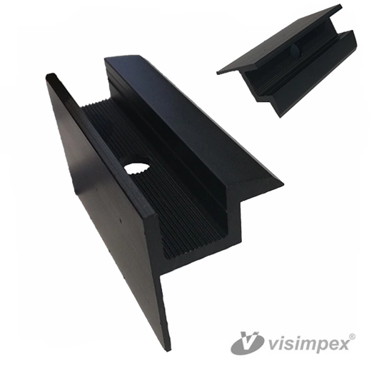 KU35 - alumínium végzáró és tartóelem fekete