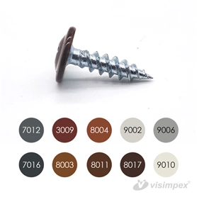 Tányérfejű (Opel) lemezcsavar, festett