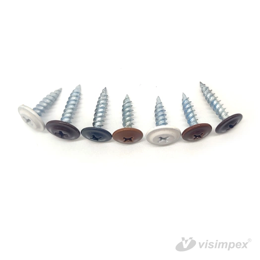 Tányérfejű (Opel) lemezcsavar, festett