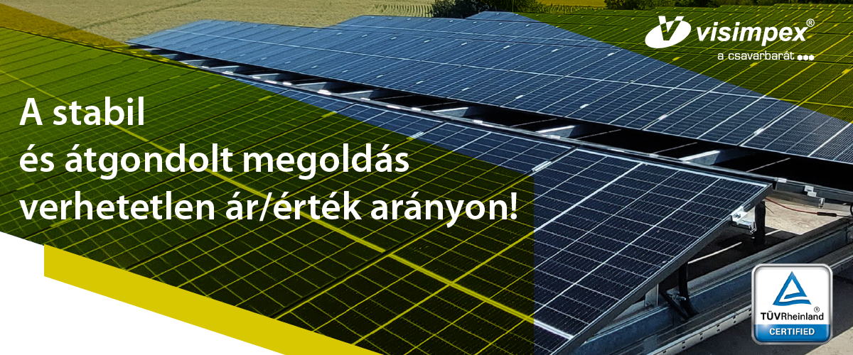 Lapostetős napelem tartószerkezet